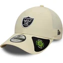 bone-curvo-bege-ajustavel-9forty-recycled-midi-da-las-vegas-raiders-nfl-da-new-era