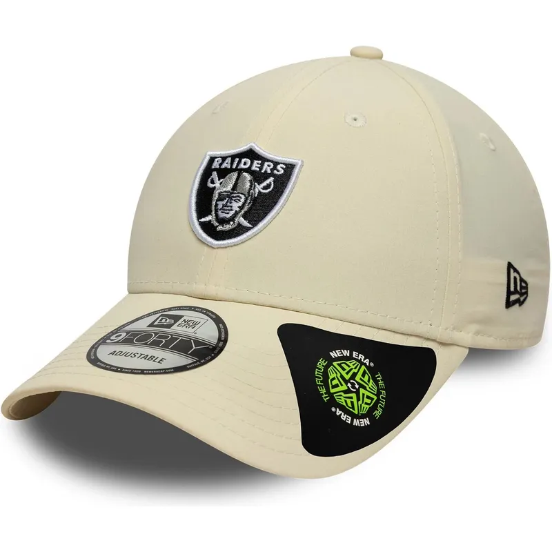 bone-curvo-bege-ajustavel-9forty-recycled-midi-da-las-vegas-raiders-nfl-da-new-era
