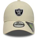 bone-curvo-bege-ajustavel-9forty-recycled-midi-da-las-vegas-raiders-nfl-da-new-era