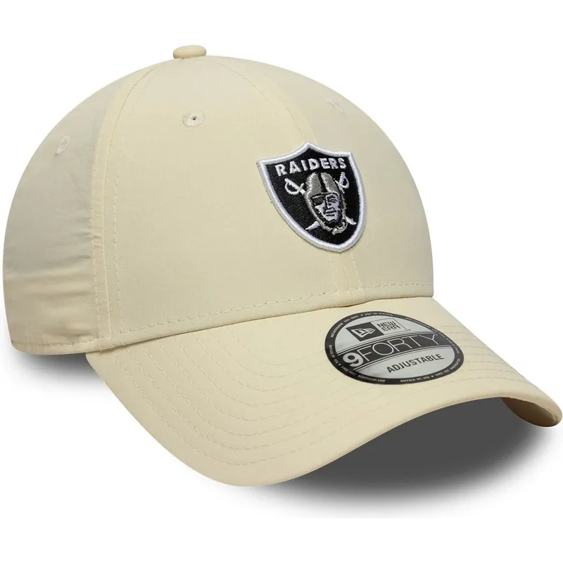 bone-curvo-bege-ajustavel-9forty-recycled-midi-da-las-vegas-raiders-nfl-da-new-era