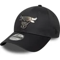 bone-curvo-cinza-snapback-9forty-metallic-da-chicago-bulls-nba-da-new-era