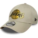 bone-curvo-bege-snapback-9forty-metallic-da-los-angeles-lakers-nba-da-new-era