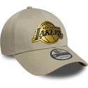 bone-curvo-bege-snapback-9forty-metallic-da-los-angeles-lakers-nba-da-new-era