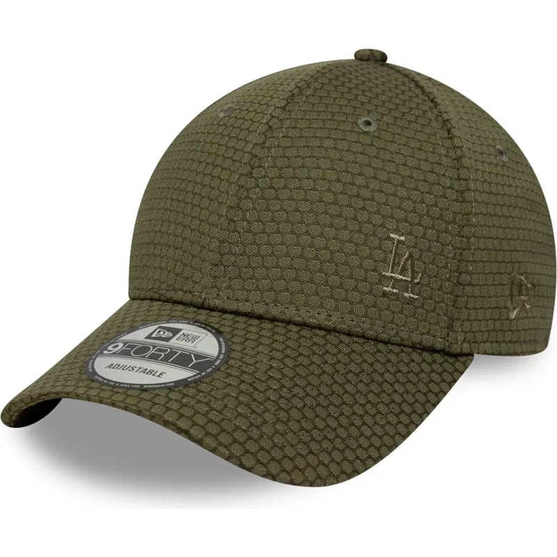 bone-curvo-verde-snapback-com-logo-verde-9forty-mesh-flawless-da-los-angeles-dodgers-mlb-da-new-era