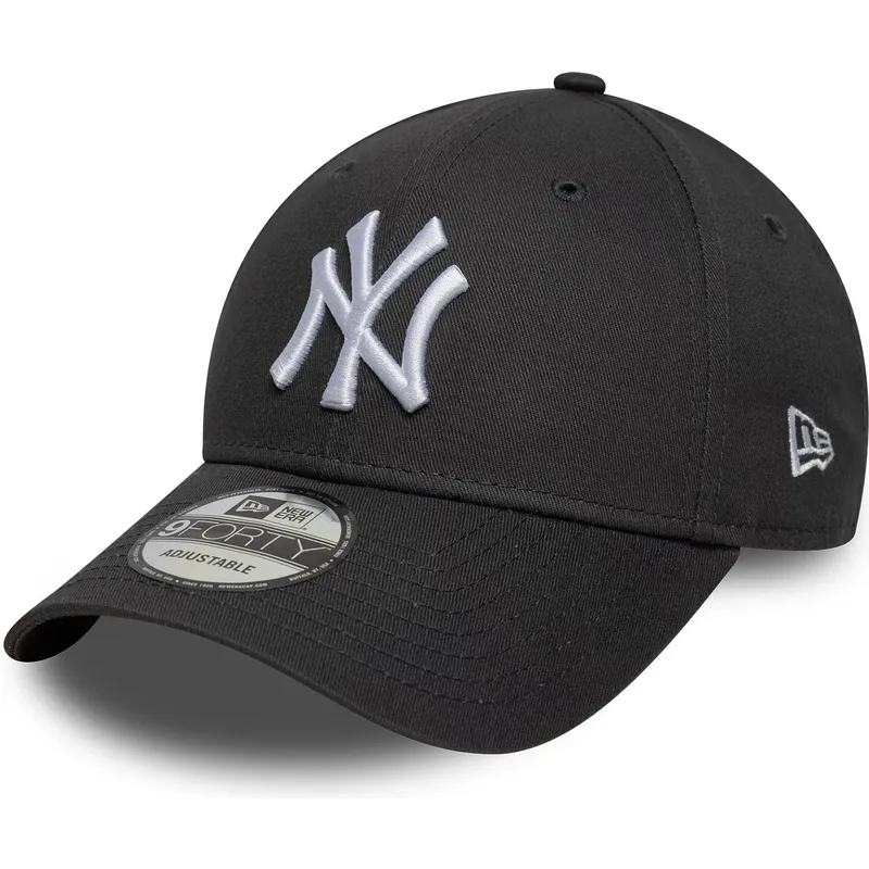 bone-curvo-cinza-ajustavel-9forty-league-essential-da-new-york-yankees-mlb-da-new-era