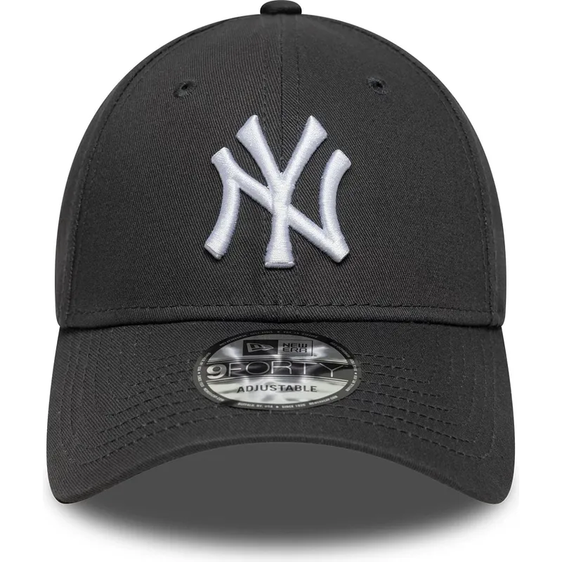 bone-curvo-cinza-ajustavel-9forty-league-essential-da-new-york-yankees-mlb-da-new-era
