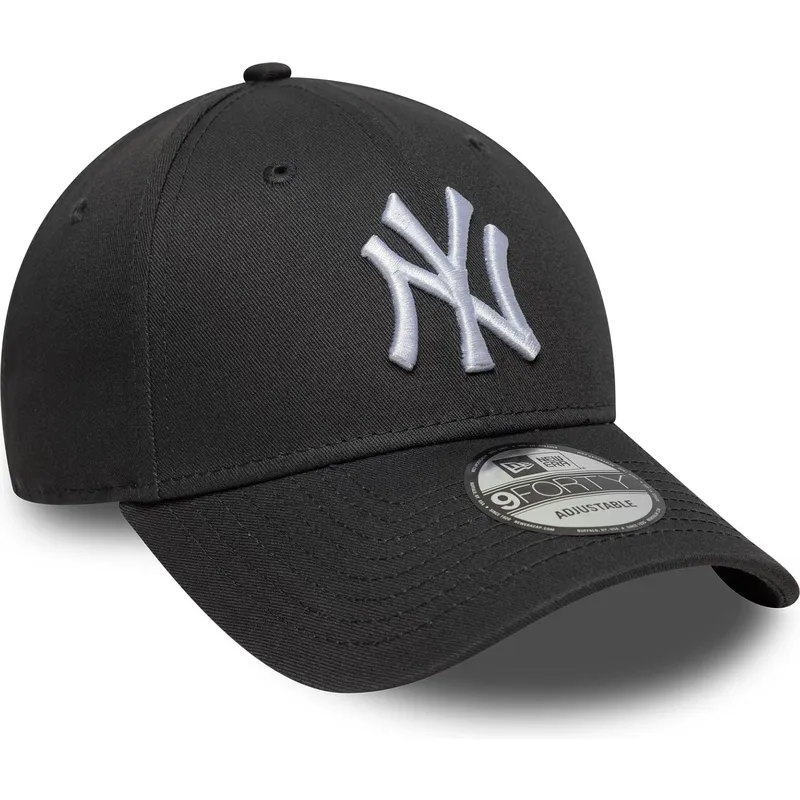 bone-curvo-cinza-ajustavel-9forty-league-essential-da-new-york-yankees-mlb-da-new-era