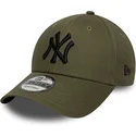 bone-curvo-verde-ajustavel-com-logo-preto-9forty-league-essential-da-new-york-yankees-mlb-da-new-era