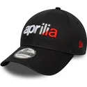 bone-curvo-preto-ajustavel-9forty-wordmark-aprilia-piaggio-da-new-era