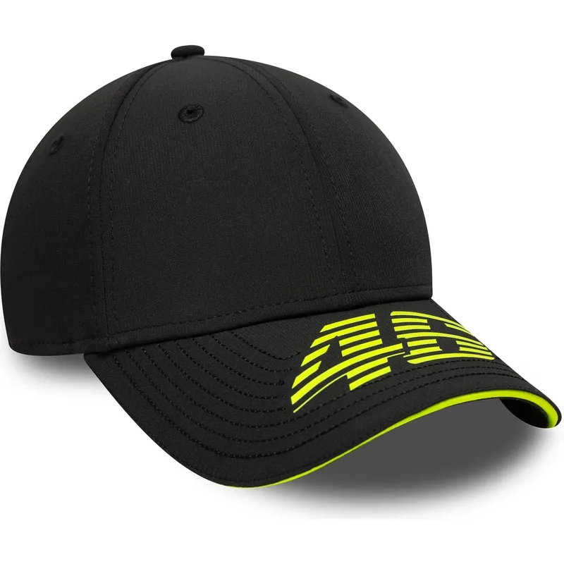 bone-curvo-preto-ajustavel-9forty-recycled-stripe-da-valentino-rossi-vr46-motogp-da-new-era