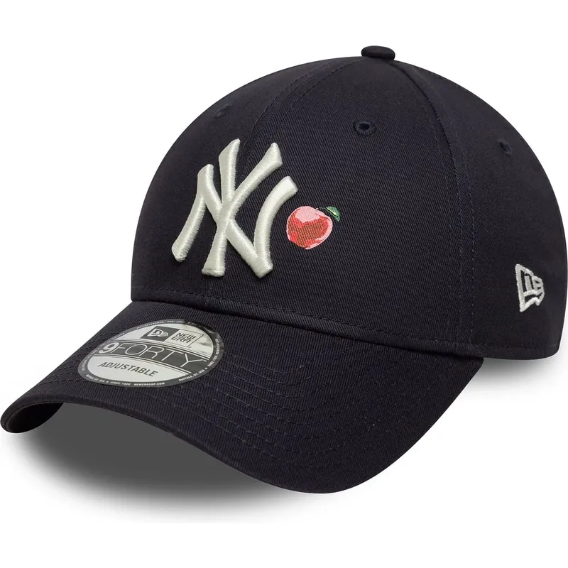 bone-curvo-azul-marinho-ajustavel-9forty-fruit-icon-da-new-york-yankees-mlb-da-new-era