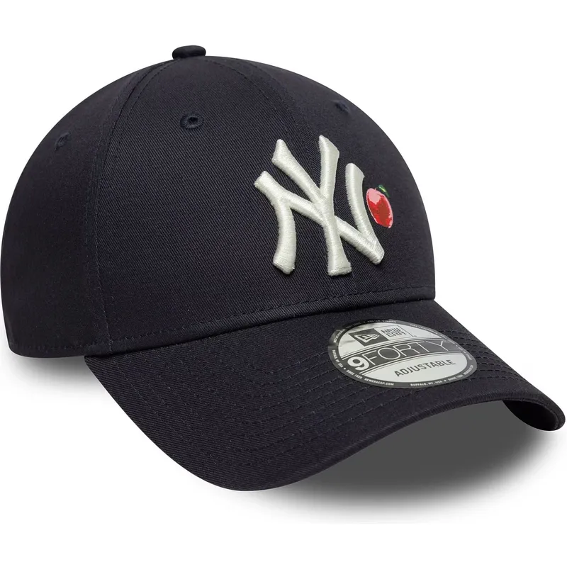 bone-curvo-azul-marinho-ajustavel-9forty-fruit-icon-da-new-york-yankees-mlb-da-new-era