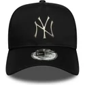 bone-curvo-preto-snapback-9forty-e-frame-metallic-da-new-york-yankees-mlb-da-new-era