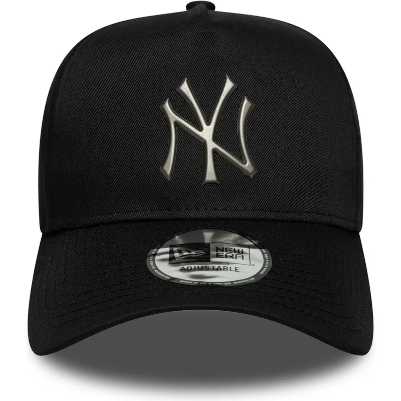 bone-curvo-preto-snapback-9forty-e-frame-metallic-da-new-york-yankees-mlb-da-new-era