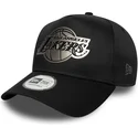 bone-curvo-preto-snapback-9forty-e-frame-metallic-da-los-angeles-lakers-nba-da-new-era