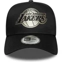 bone-curvo-preto-snapback-9forty-e-frame-metallic-da-los-angeles-lakers-nba-da-new-era