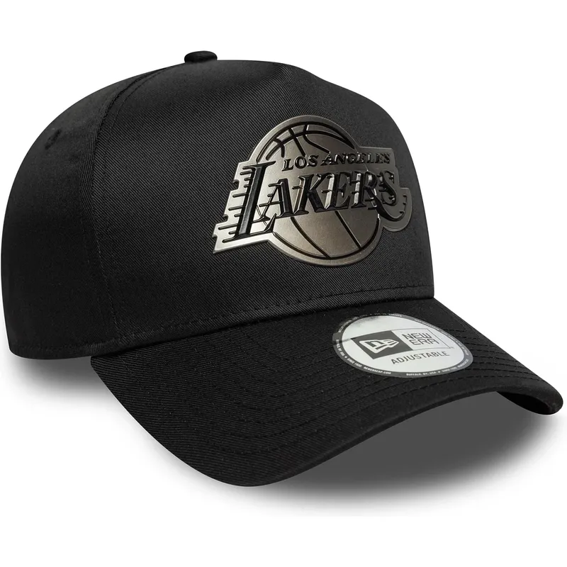 bone-curvo-preto-snapback-9forty-e-frame-metallic-da-los-angeles-lakers-nba-da-new-era