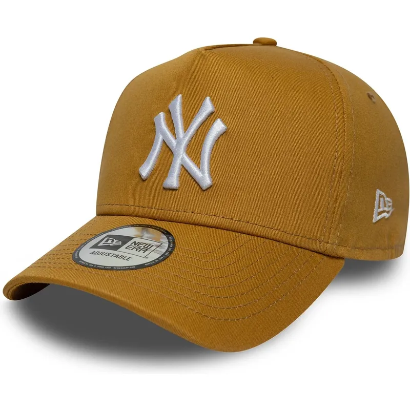 bone-curvo-castanho-snapback-9forty-e-frame-league-essential-da-new-york-yankees-mlb-da-new-era