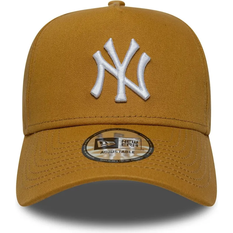 bone-curvo-castanho-snapback-9forty-e-frame-league-essential-da-new-york-yankees-mlb-da-new-era