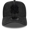 bone-curvo-preto-snapback-9forty-e-frame-denim-da-new-york-yankees-mlb-da-new-era