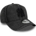 bone-curvo-preto-snapback-9forty-e-frame-denim-da-new-york-yankees-mlb-da-new-era