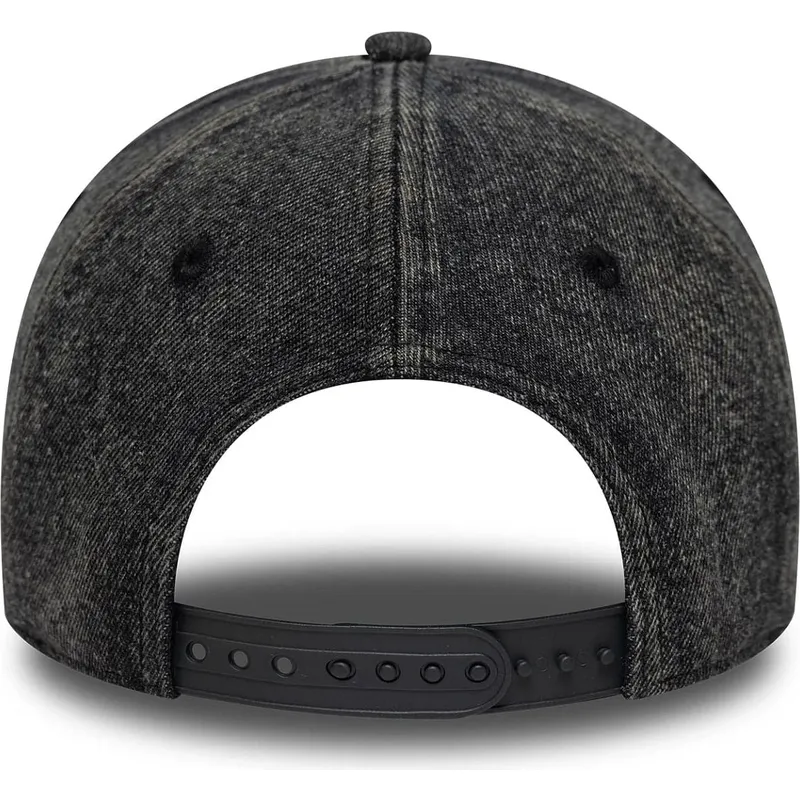 bone-curvo-preto-snapback-9forty-e-frame-denim-da-new-york-yankees-mlb-da-new-era