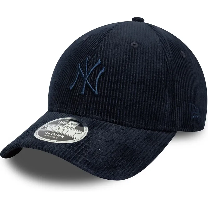 bone-curvo-azul-marinho-ajustavel-com-logo-azul-marinho-9forty-m-crown-cord-da-new-york-yankees-mlb-da-new-era