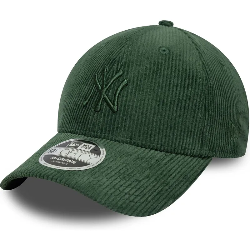 bone-curvo-verde-ajustavel-com-logo-verde-9forty-m-crown-cord-da-new-york-yankees-mlb-da-new-era