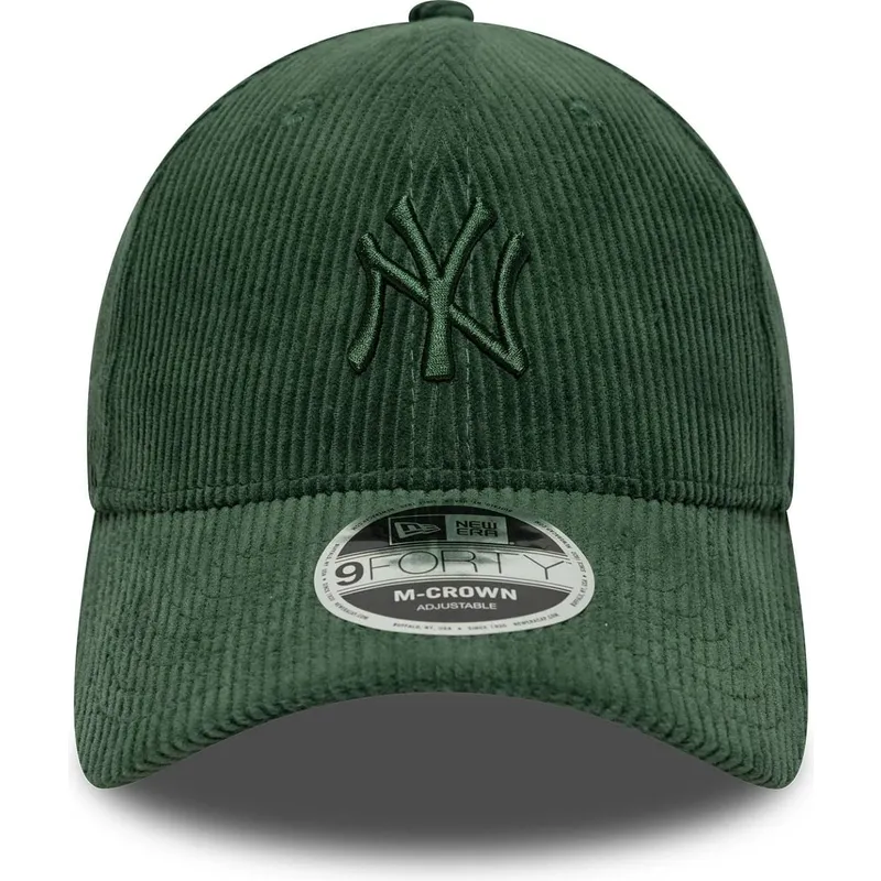 bone-curvo-verde-ajustavel-com-logo-verde-9forty-m-crown-cord-da-new-york-yankees-mlb-da-new-era