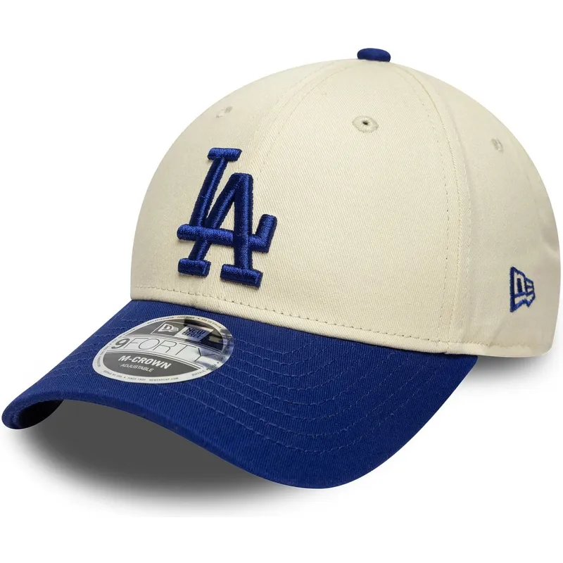 bone-curvo-bege-e-azul-snapback-9forty-m-crown-da-los-angeles-dodgers-mlb-da-new-era