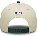bone-curvo-bege-e-verde-snapback-9forty-m-crown-da-oakland-athletics-mlb-da-new-era