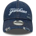 bone-curvo-azul-ajustavel-9twenty-denim-distress-da-new-york-yankees-mlb-da-new-era