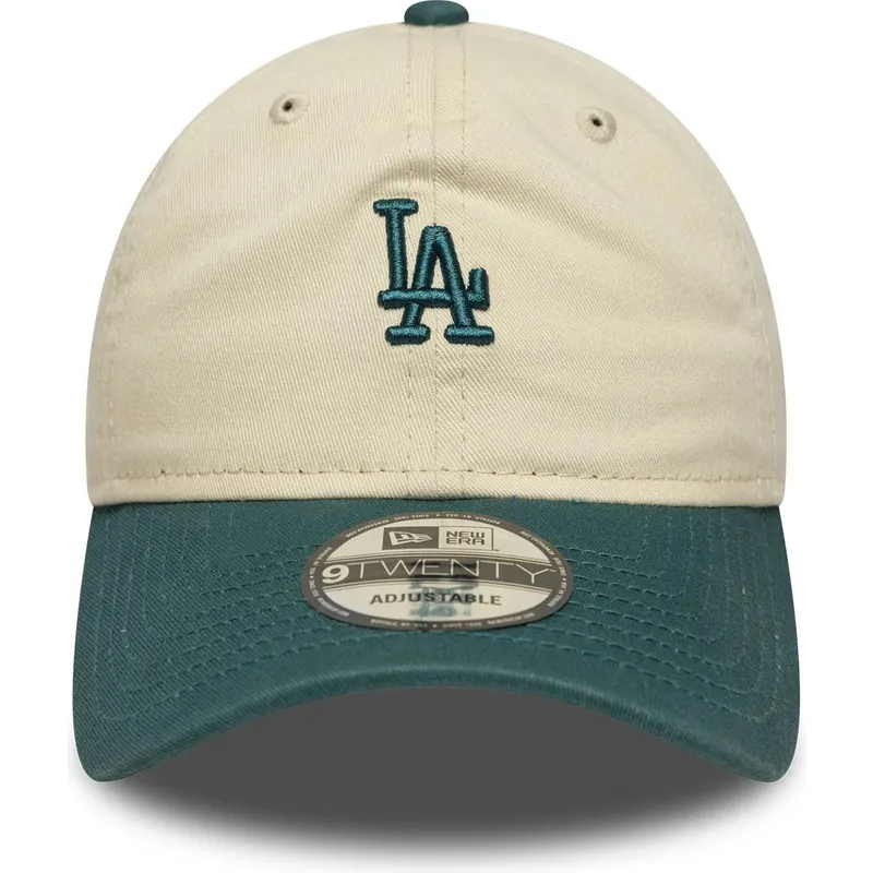 bone-curvo-bege-e-verde-ajustavel-9twenty-mini-washed-da-los-angeles-dodgers-mlb-da-new-era