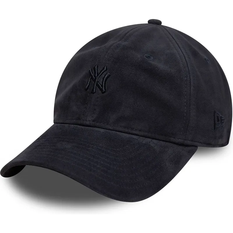 bone-curvo-azul-marinho-ajustavel-com-logo-azul-marinho-9twenty-suede-da-new-york-yankees-mlb-da-new-era