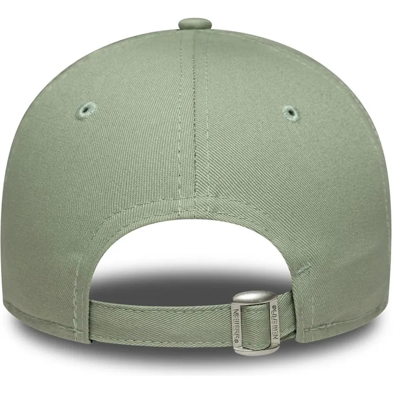 bone-curvo-verde-claro-ajustavel-com-logo-verde-para-mulheres-9forty-league-essential-da-new-york-yankees-mlb-da-new-era