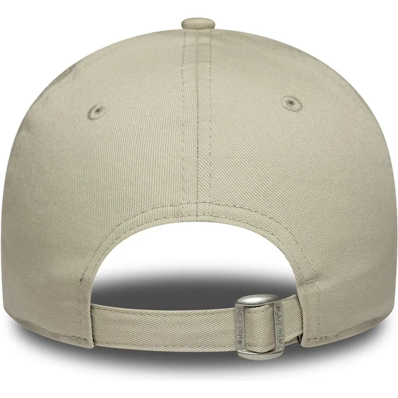 bone-curvo-bege-ajustavel-com-logo-rosa-para-mulheres-9forty-league-essential-da-new-york-yankees-mlb-da-new-era