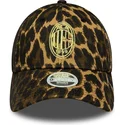 bone-curvo-leopardo-ajustavel-para-mulheres-9forty-da-ac-milan-serie-a-da-new-era
