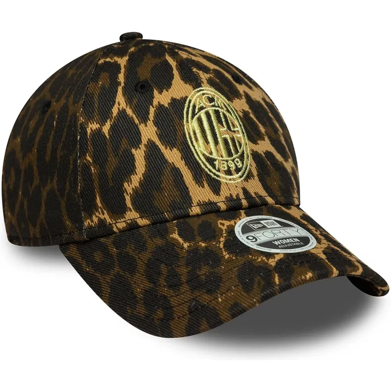 bone-curvo-leopardo-ajustavel-para-mulheres-9forty-da-ac-milan-serie-a-da-new-era