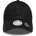 bone-curvo-preto-ajustavel-com-logo-preto-para-mulheres-9forty-bow-back-da-new-york-yankees-mlb-da-new-era