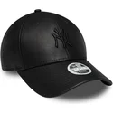 bone-curvo-preto-ajustavel-com-logo-preto-para-mulheres-9forty-pu-da-new-york-yankees-mlb-da-new-era