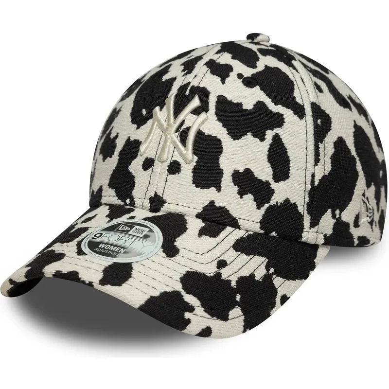 bone-curvo-preto-e-branco-ajustavel-para-mulheres-9forty-cow-midi-da-new-york-yankees-mlb-da-new-era