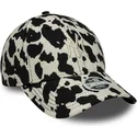 bone-curvo-preto-e-branco-ajustavel-para-mulheres-9forty-cow-midi-da-new-york-yankees-mlb-da-new-era