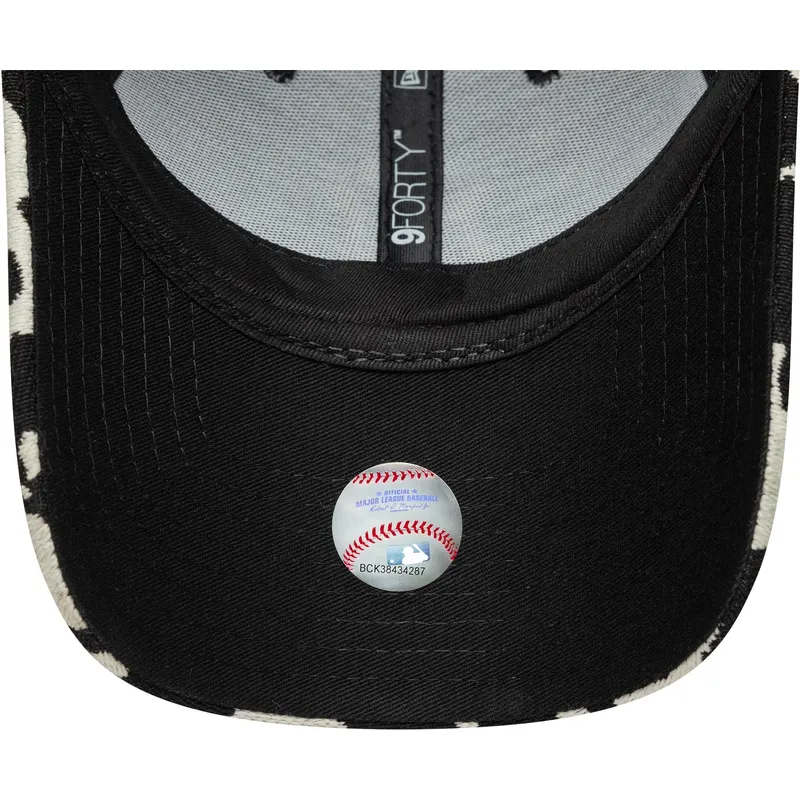 bone-curvo-preto-e-branco-ajustavel-para-mulheres-9forty-cow-midi-da-new-york-yankees-mlb-da-new-era