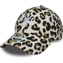 bone-curvo-leopardo-ajustavel-para-mulheres-9forty-midi-da-new-york-yankees-mlb-da-new-era