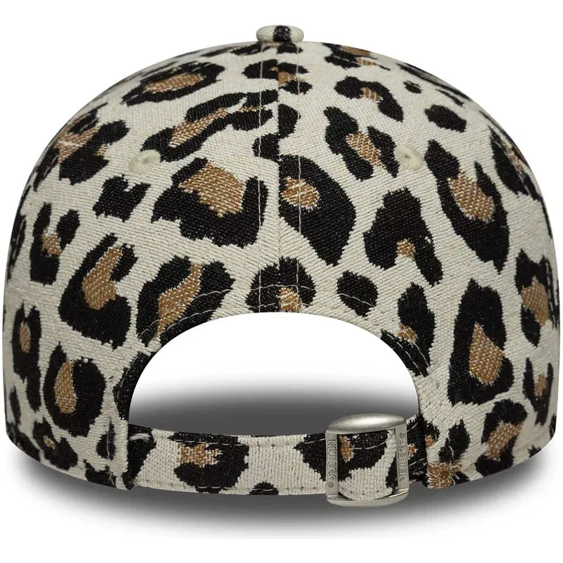 bone-curvo-leopardo-ajustavel-para-mulheres-9forty-midi-da-new-york-yankees-mlb-da-new-era