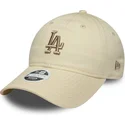 bone-curvo-bege-ajustavel-com-logo-bege-para-mulheres-9twenty-league-essential-midi-da-los-angeles-dodgers-mlb-da-new-era