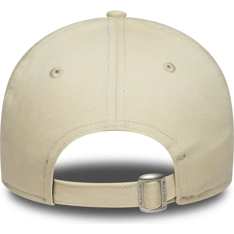 bone-curvo-bege-ajustavel-com-logo-bege-para-mulheres-9twenty-league-essential-midi-da-los-angeles-dodgers-mlb-da-new-era