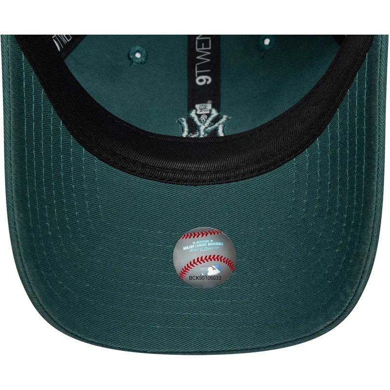 bone-curvo-verde-ajustavel-para-mulheres-9twenty-washed-mini-da-new-york-yankees-mlb-da-new-era
