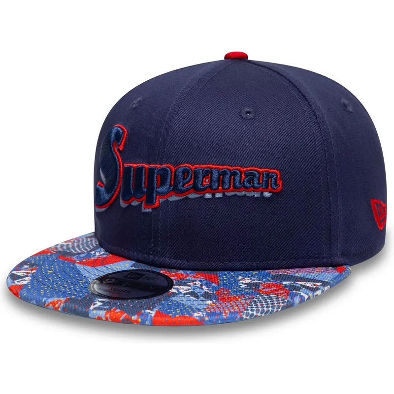 bone-plano-azul-marinho-snapback-para-crianca-9fifty-da-superman-dc-comics-da-new-era