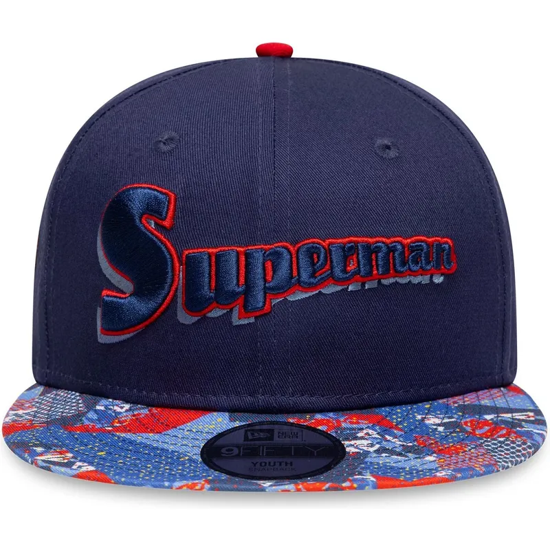 bone-plano-azul-marinho-snapback-para-crianca-9fifty-da-superman-dc-comics-da-new-era